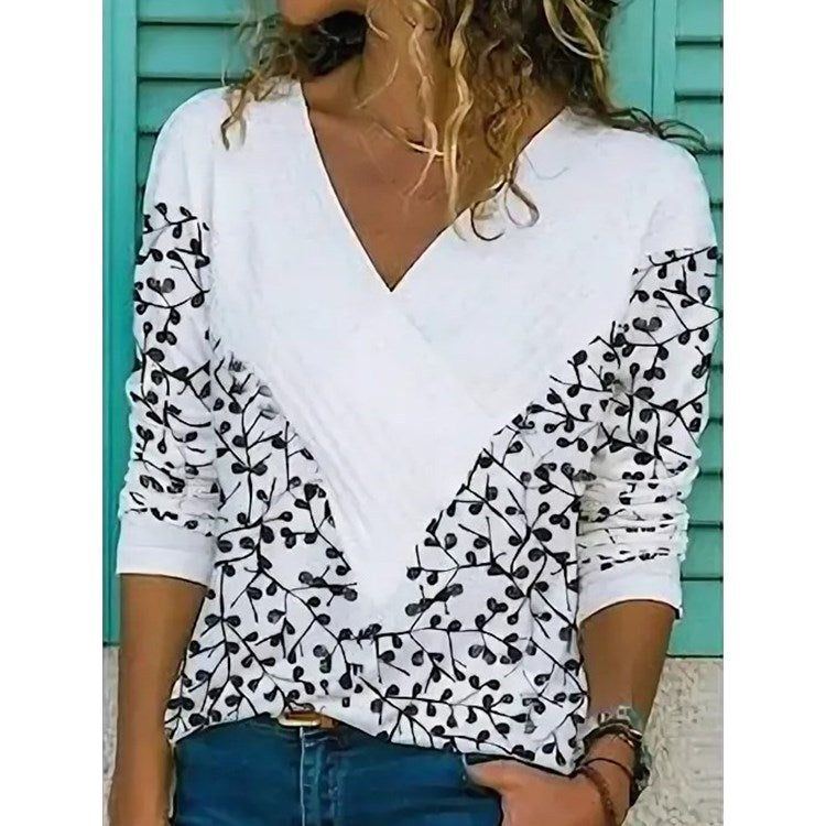 Street Popular Autumn And Winter New Women's Tops Printed Long Sleeve