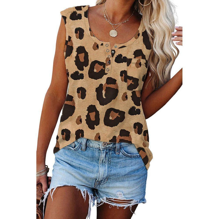 Personality Round Neck Half Cardigan Pullover Sleeveless Top - Jointcorp