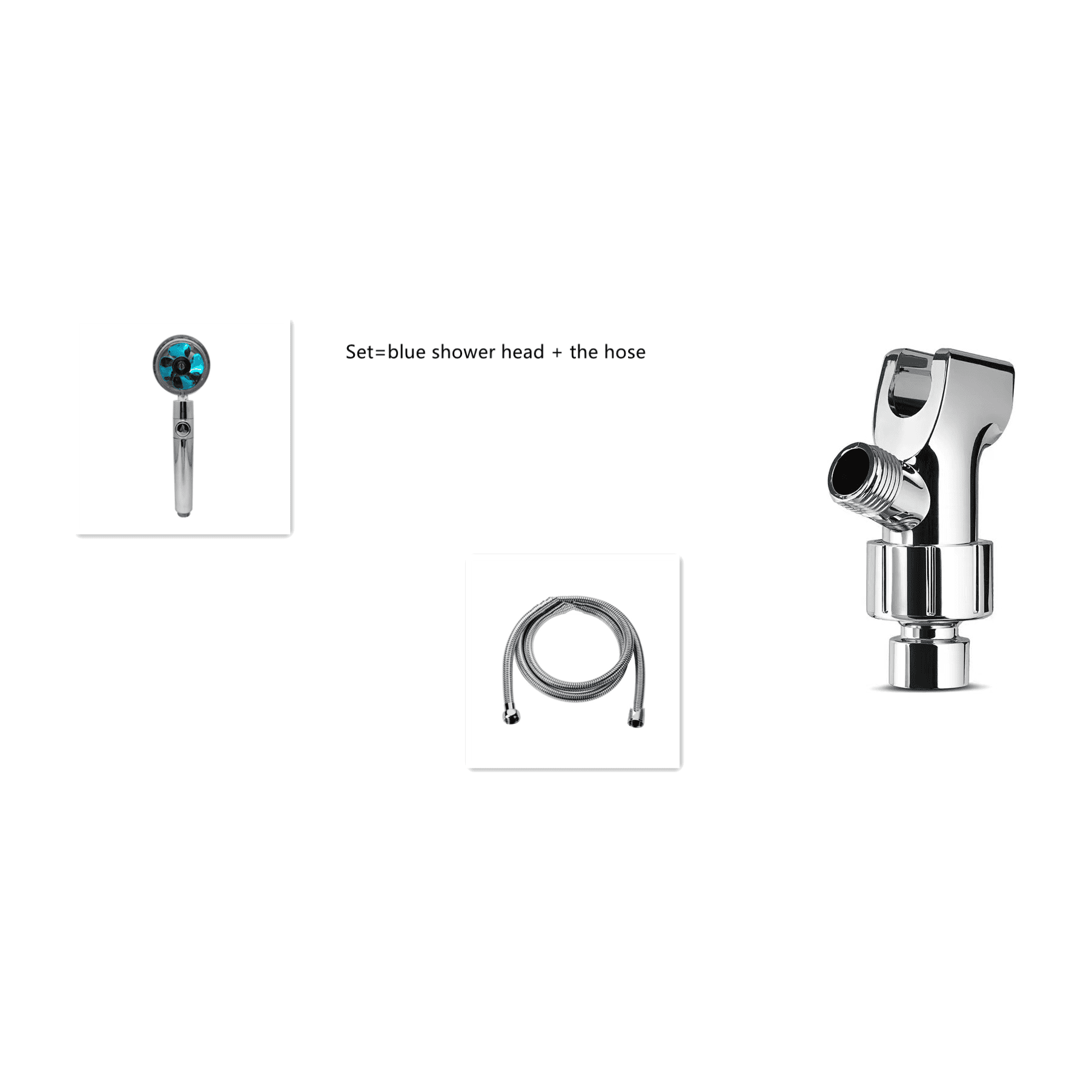 Shower Head Water Saving Flow 360 Degrees Rotating With Small Fan ABS Rain High Pressure Spray Nozzle Bathroom Accessories