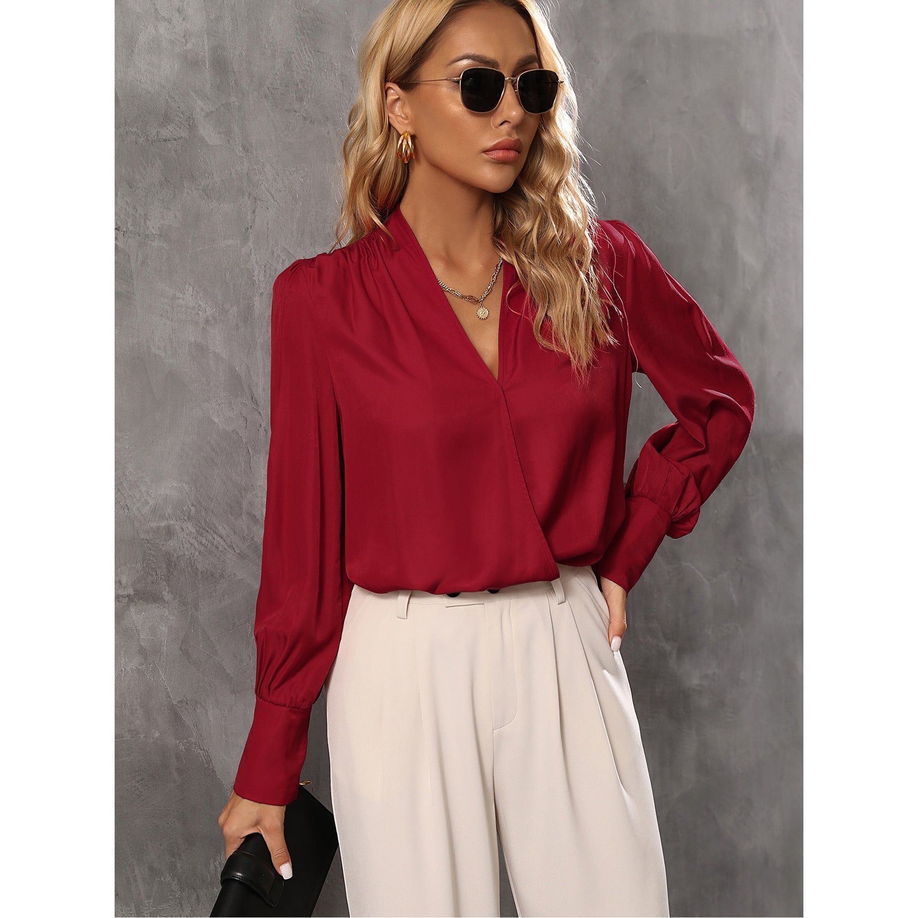 Slim Fit Slimming Long Sleeves Top For Women