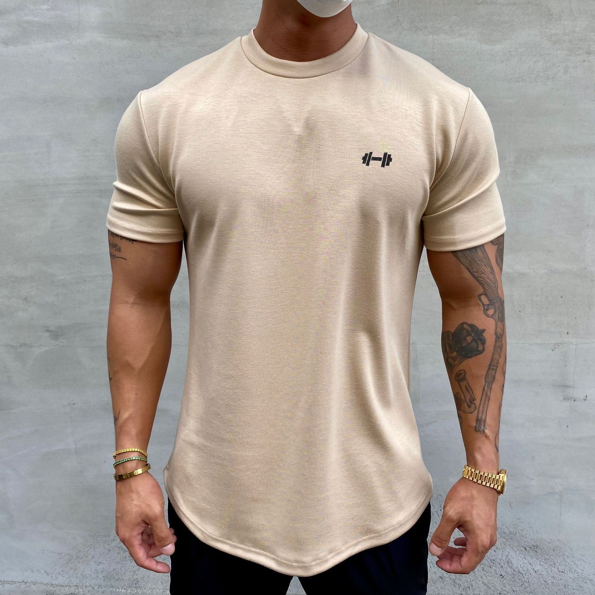 Men's Fashion Casual Slim Round Hem Short Sleeve - Jointcorp