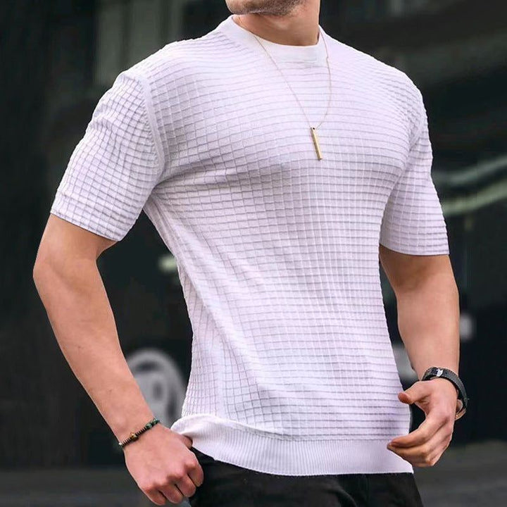 Men's Round Neck Stretch Casual Trend Top T-Shirt - Jointcorp