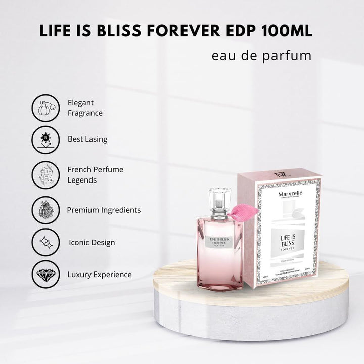 Marxzelle LIFE IS BLISS FOREVER EDP 100ML / perfumes for Women/French perfumes Best Fragrance Perfume