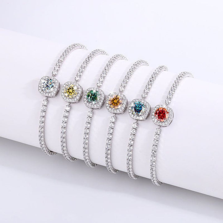 S925 Sterling Silver Inlaid Diamond Bracelet - Jointcorp