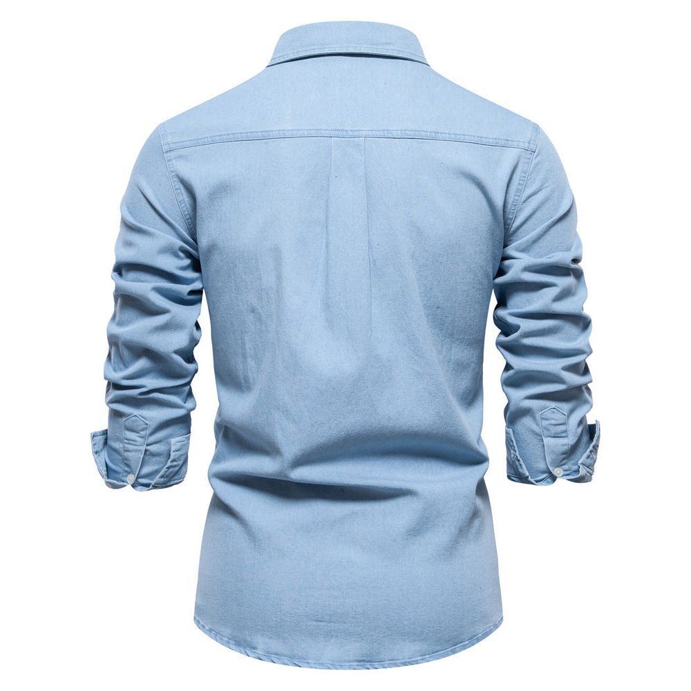 Men's Fashion Casual Denim Long Sleeve Shirt - Jointcorp