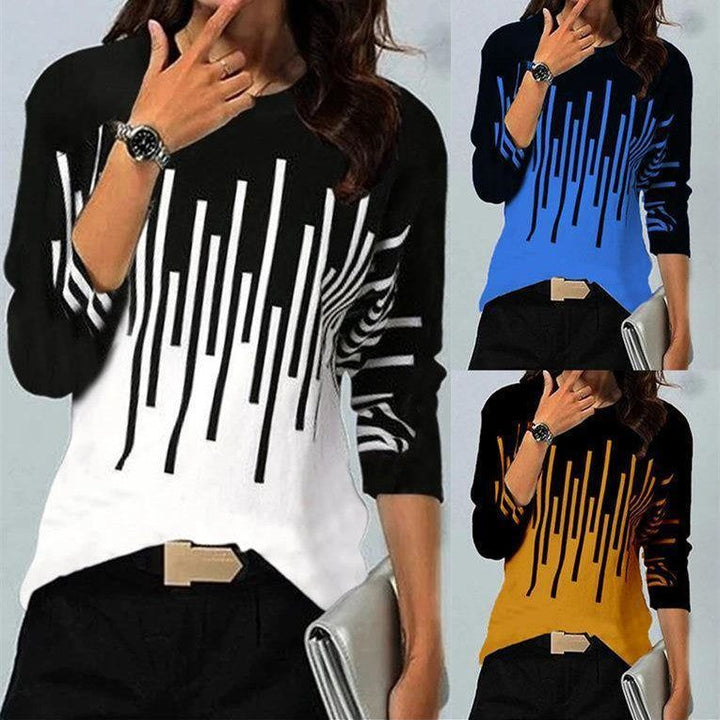 Women's Fashion Casual Print Long-sleeved T-shirt - Jointcorp