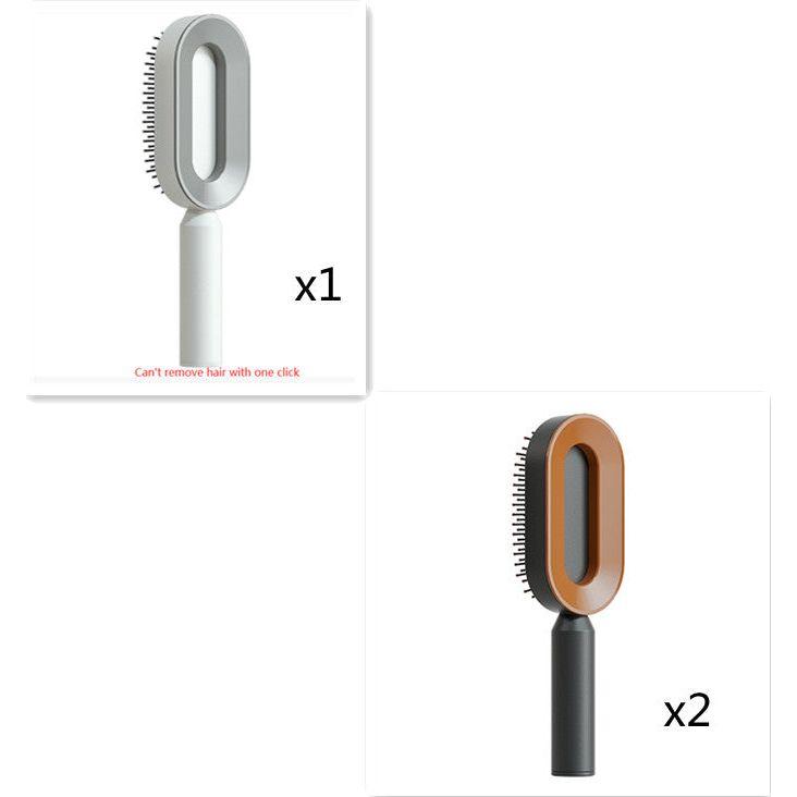 Self Cleaning Hair Brush For Women One-key Cleaning Hair Loss Airbag Massage Scalp Comb Anti-Static Hairbrush