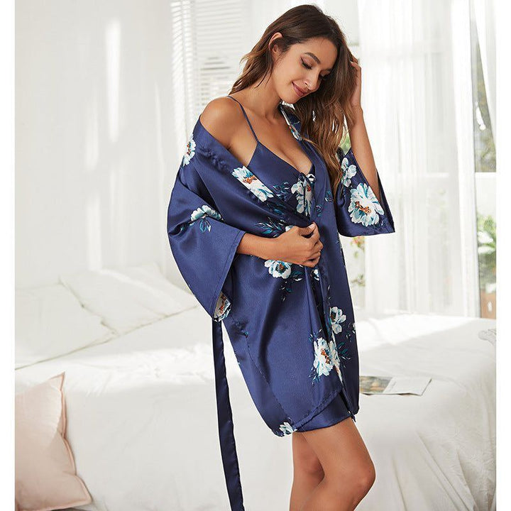 Ice Silk Pajamas Women's Summer Sexy Suspender Suit - Jointcorp