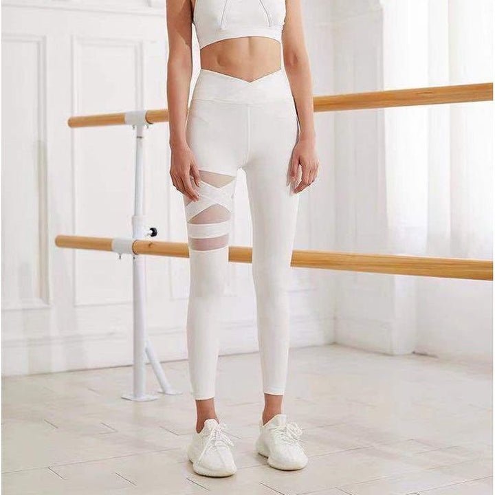 Gym Leggings Cross High Waist Yoga Pants - Jointcorp