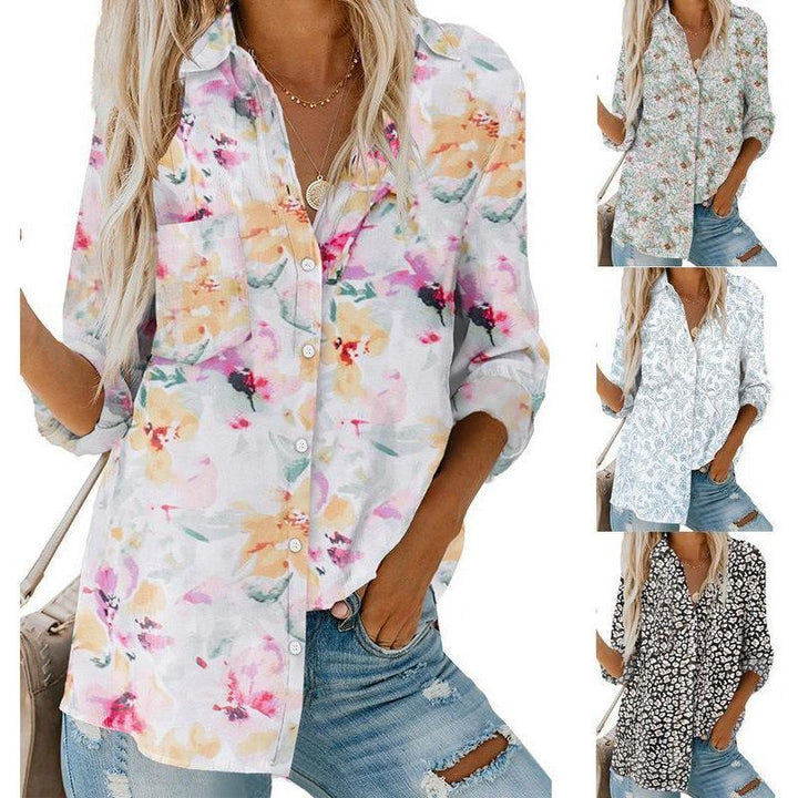 Women's Lapel Cardigan Top, Loose, Single Breasted, Long Sleeve - Jointcorp