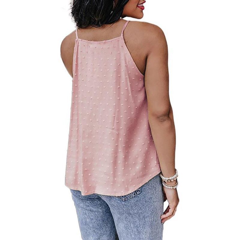 Summer New Solid Color Lace Stitching Casual Women's Top Camisole Women's