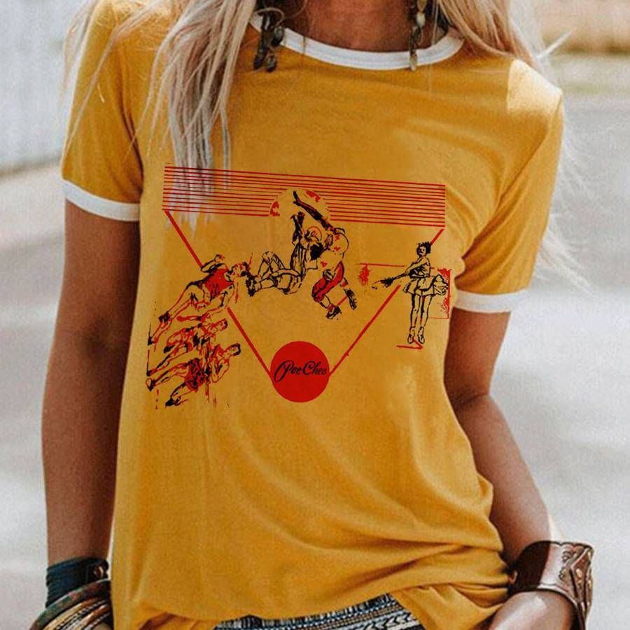 Pee Chee Folder Printed Short-sleeved T-shirt For Women