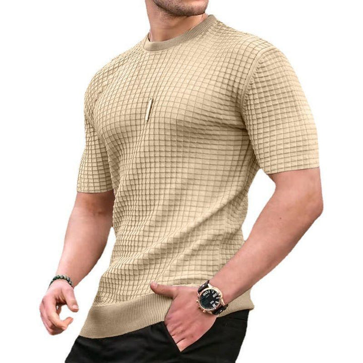 Men's Round Neck Stretch Casual Trend Top T-Shirt - Jointcorp