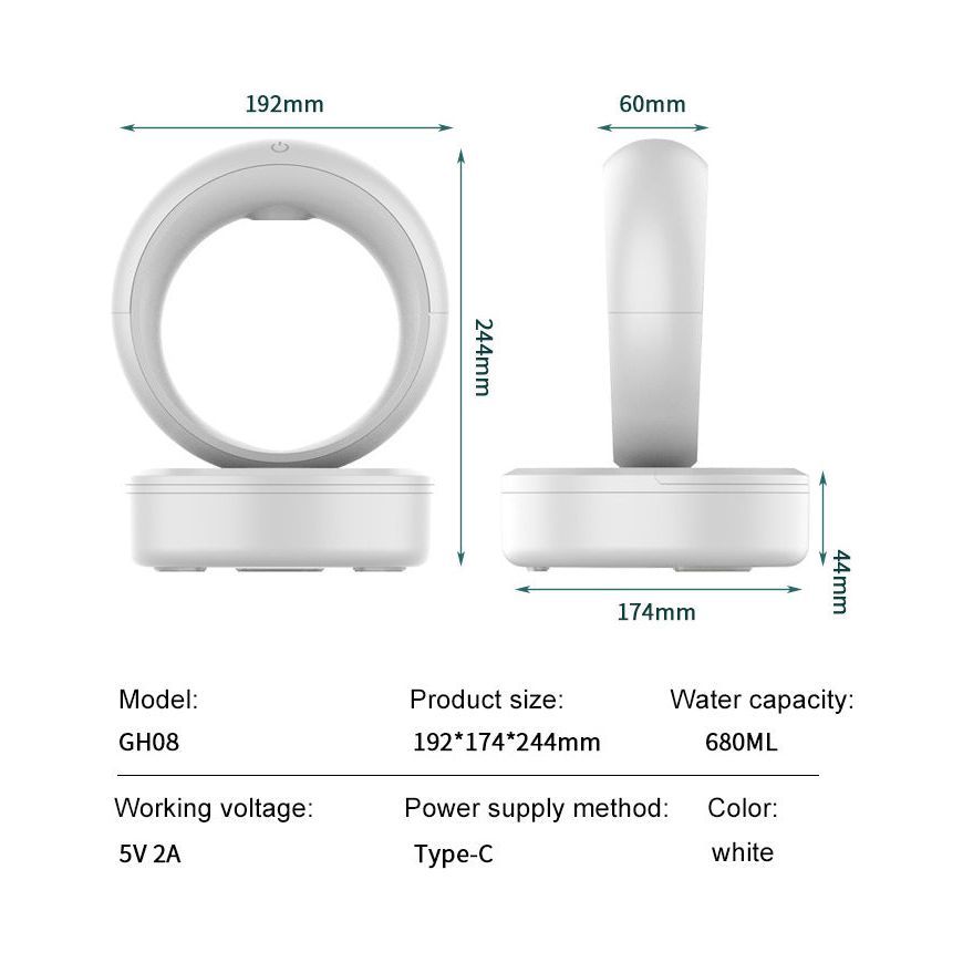 Anti-gravity Air Humidifier Mute Countercurrent Humidifier Levitating Water Drops Fogger Electric Humidifiers