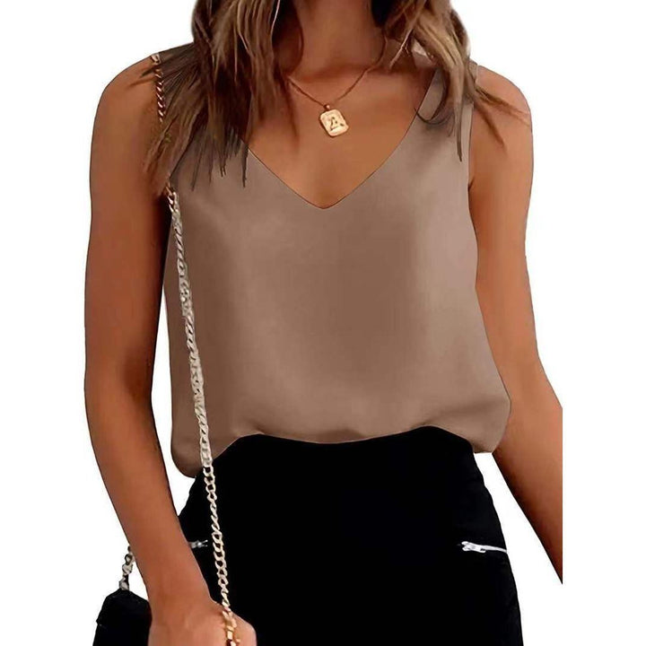 Women's Silk Spaghetti-strap Strap Vest Satin Non-slip Soft - Jointcorp