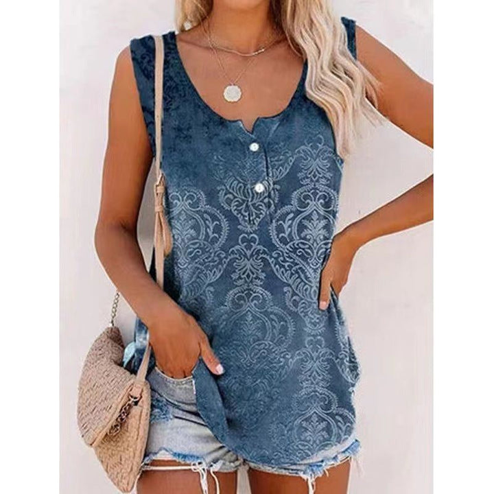 Women's Printed Loose Casual Vest - Jointcorp