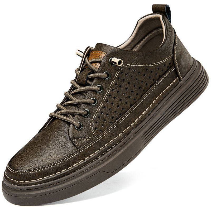 Summer New Breathable Soft Bottom Lightweight Sneakers Men's Retro Hole Casual Sneakers - Jointcorp