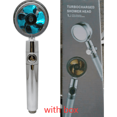Shower Head Water Saving Flow 360 Degrees Rotating With Small Fan ABS Rain High Pressure Spray Nozzle Bathroom Accessories