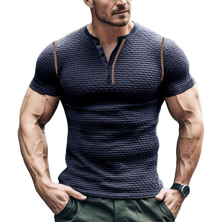 Summer Men's Sports Fitness Slim Fit Breathable Short Sleeve T-shirt Top - Jointcorp