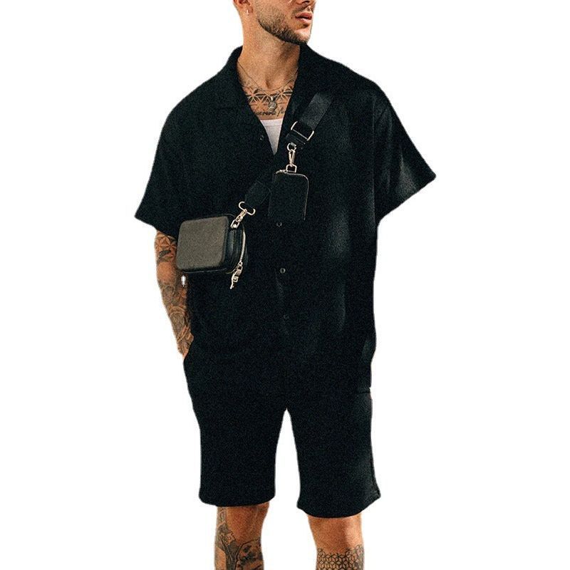 Men's Street Printing T-shirt Summer Short Sleeve Suit - Jointcorp