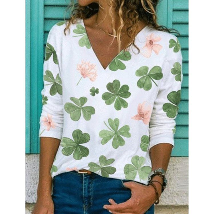 Street Popular Autumn And Winter New Women's Tops Printed Long Sleeve