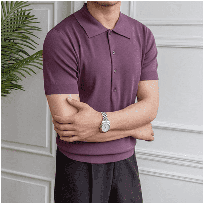 Solid Color Slim Fitting Short Sleeved POLO Shirt - Jointcorp