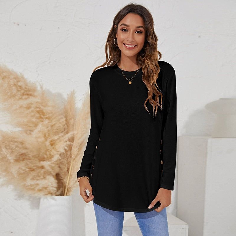 Loose Maternity Blouse Long Sleeve T-Shirt Tees Spring Autumn Casual Female Women's Clothing O-Neck Pullover Shirt Top Plus Size - Jointcorp