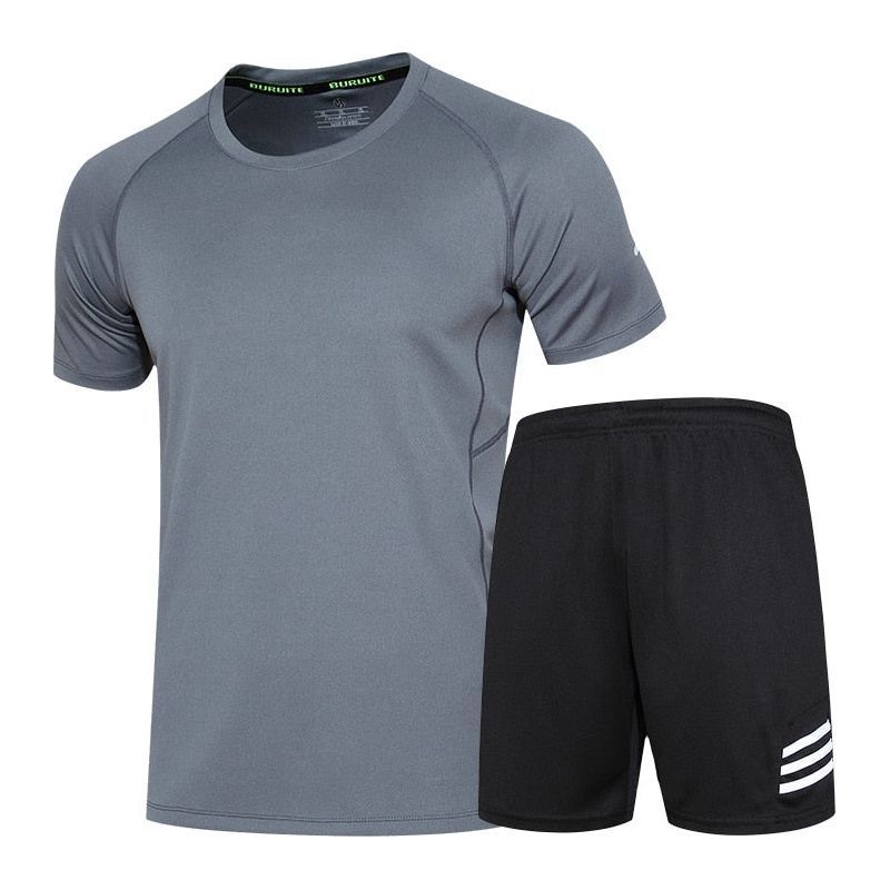 Running T Shirt Sport GYM Tshirt Short Sleeve Football Quick Dry Fitness Sports Set Suits Sportswear - Jointcorp