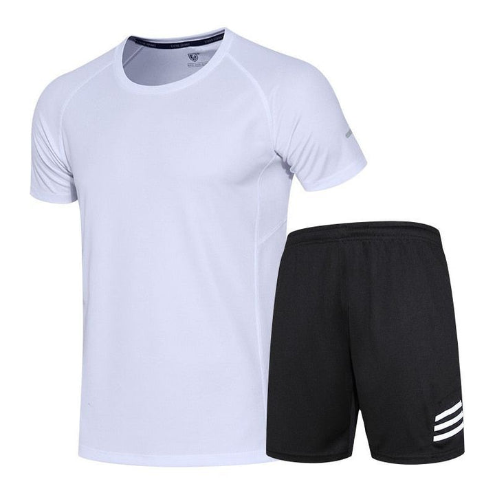 Running T Shirt Sport GYM Tshirt Short Sleeve Football Quick Dry Fitness Sports Set Suits Sportswear - Jointcorp