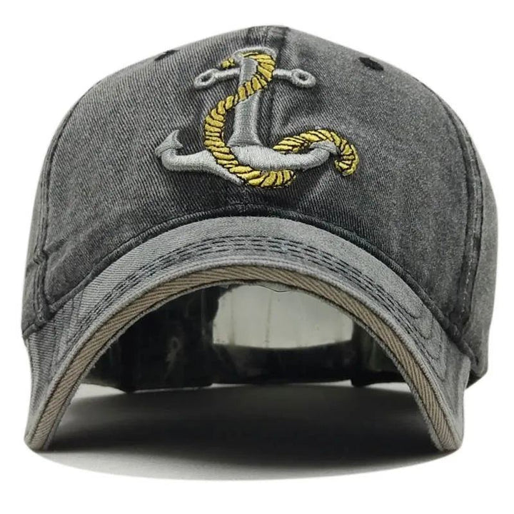 2021 Embroidery Baseball Cap Cowboy Washed Cloth Anchor Adult Unisex Casual Winter-baseball-cap Dad Hat Anchor Outdoor Sunscreen