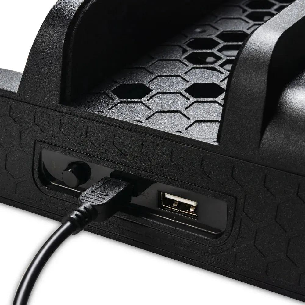 PS4/PS4 Slim/PS4 Pro Dual Controller Charger Console Vertical Cooling Stand Charging Station LED Fan For SONY Playstation 4/Pro