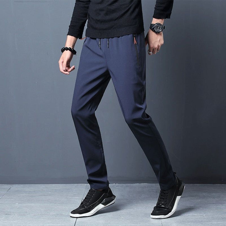 Men'S Fashion Casual Summer Thin Quick Drying Ice Silk Straight Pants Loose Sports - Jointcorp