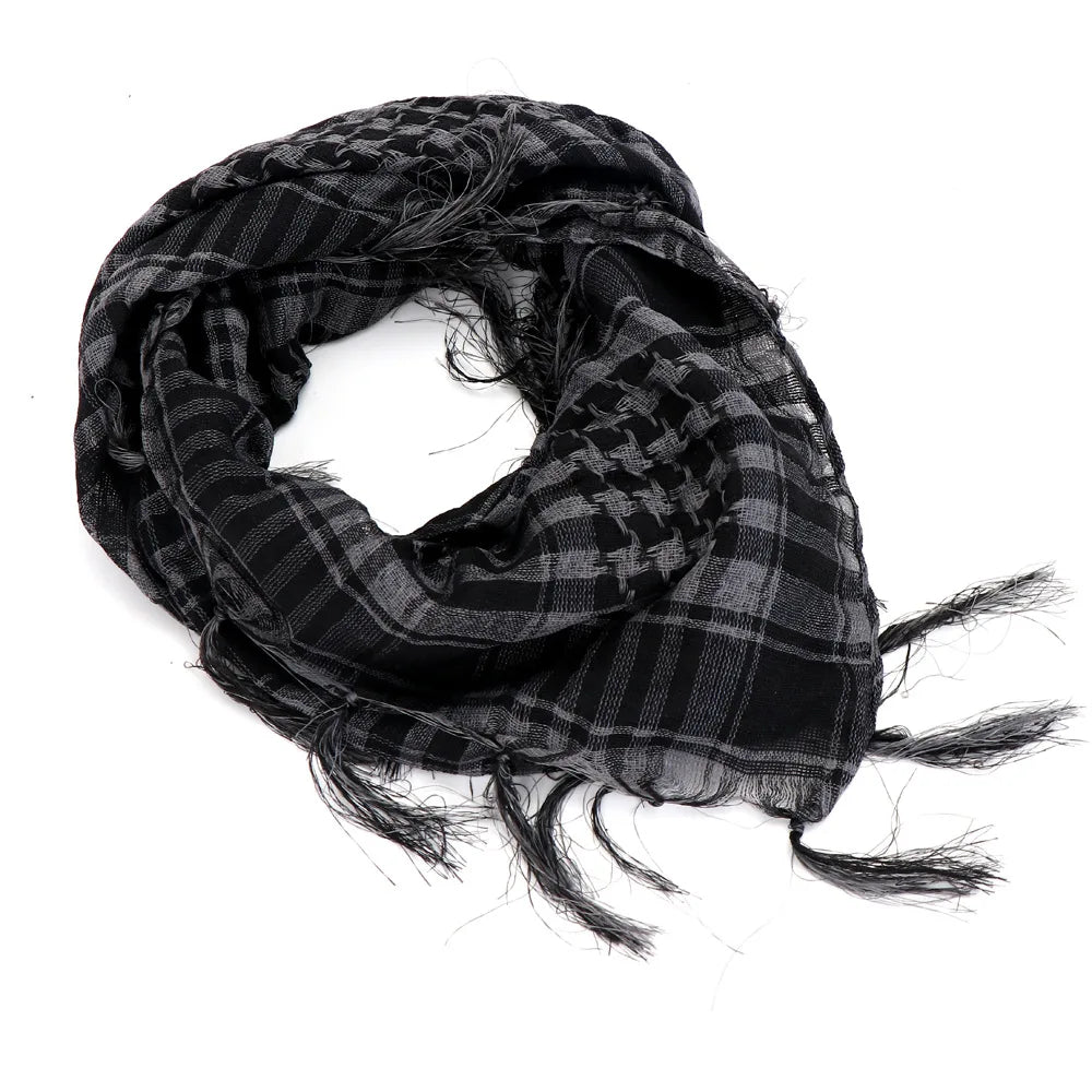 Military Tactical Scarf Camouflage Mesh Neck Scarf KeffIyeh Sniper Face Scarf Veil Shemagh Head Wrap for Outdoor Camping Hunting