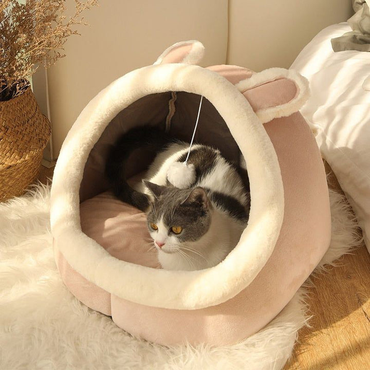 Deep Sleep Cat Bed Warm Pet Basket Cozy Cat House Kitten Lounger Cushion Cat Nesk Tent Very Soft Small Dog Mat Bag Cave Cats Bed - Jointcorp