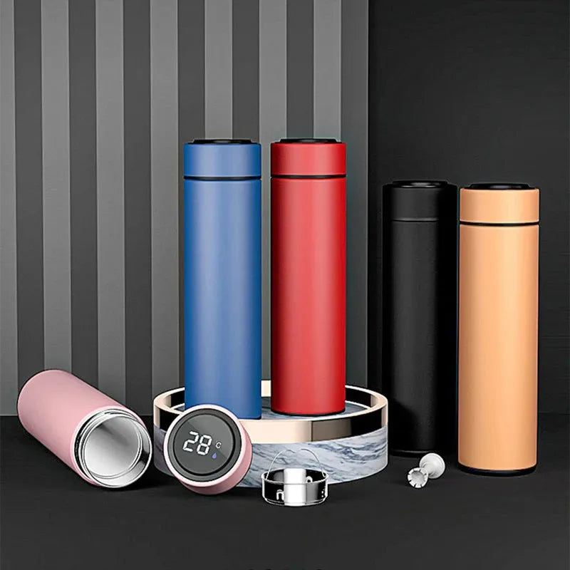 500ml Temperature Intelligent Measurement Thermos Cup Bottle Touch Control LED Digital Display Coffee Cup Bottle Christmas Gift