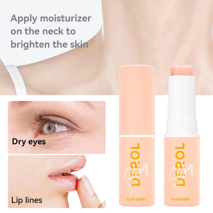 DEROL Moisturizing Balm Stick Anti-Wrinkle Hydrating Dry Skin Multi Balm Cream Easy to Absorb Not Sticky Makeup Stick Balm
