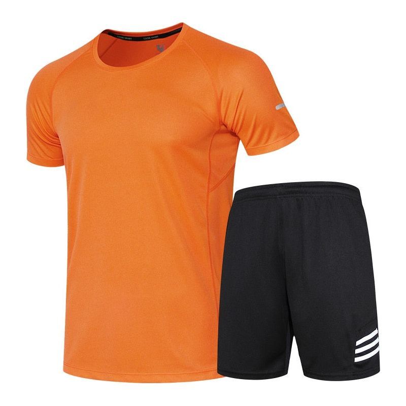 Running T Shirt Sport GYM Tshirt Short Sleeve Football Quick Dry Fitness Sports Set Suits Sportswear - Jointcorp
