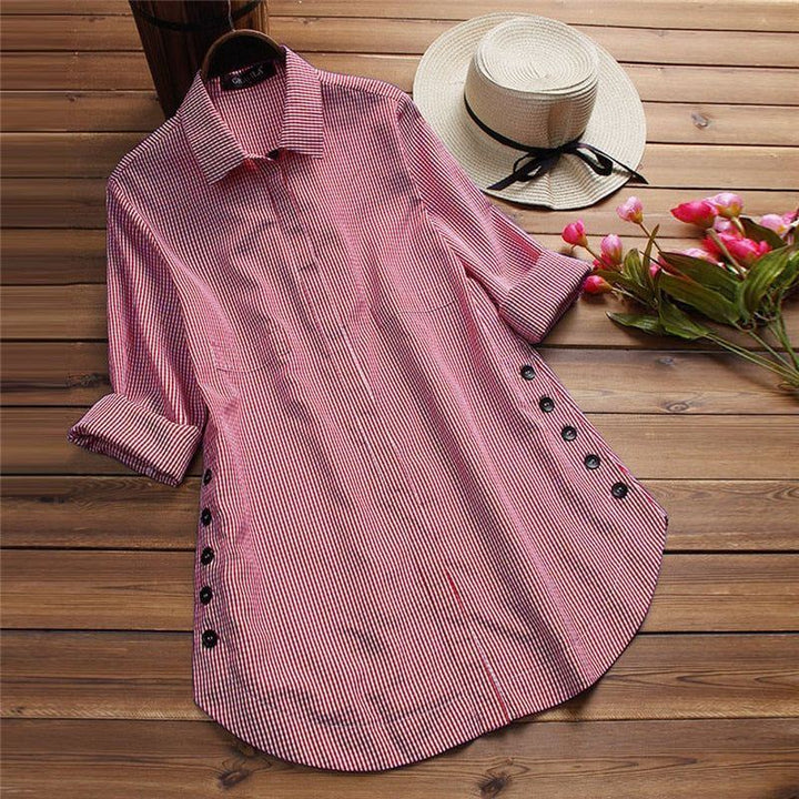 Loose Maternity Blouse Long Sleeve Nursing Shirt Spring Fall Casual Female Women's Clothing Single Breasted Top Blouse Plus Size - Jointcorp