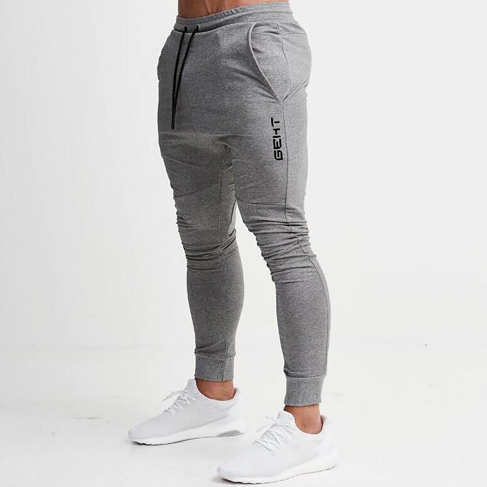 Men pants Athletic Workout Jogger Sweatpants For Men With Pocket Drawstring Gym Plus Size Running Exercise Track Trouser - Jointcorp