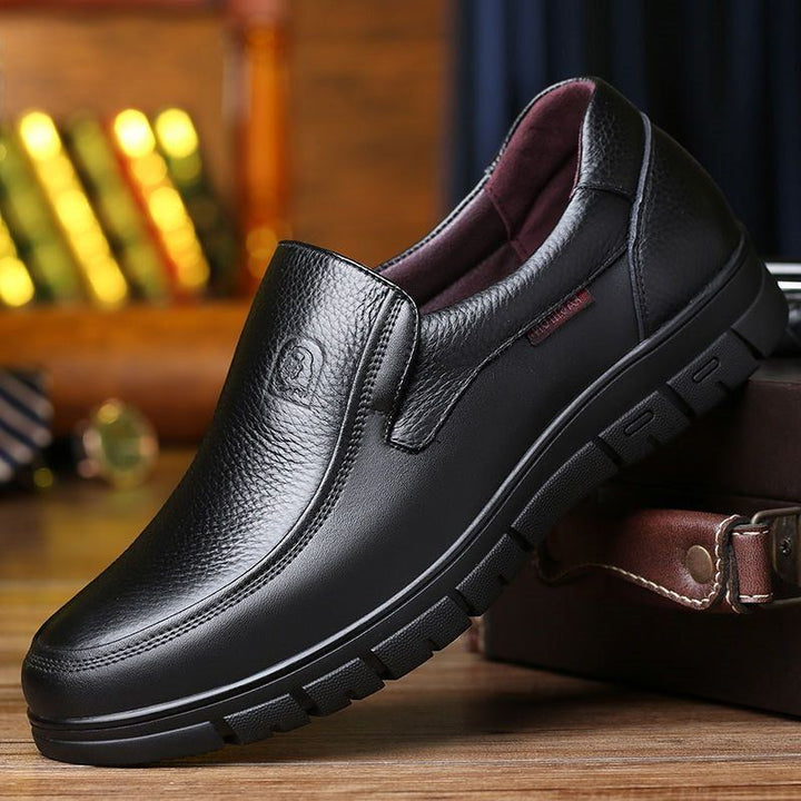 Shoes Genuine Leather Casual Shoes For Men Flat Platform Walking Shoes Outdoor - Jointcorp