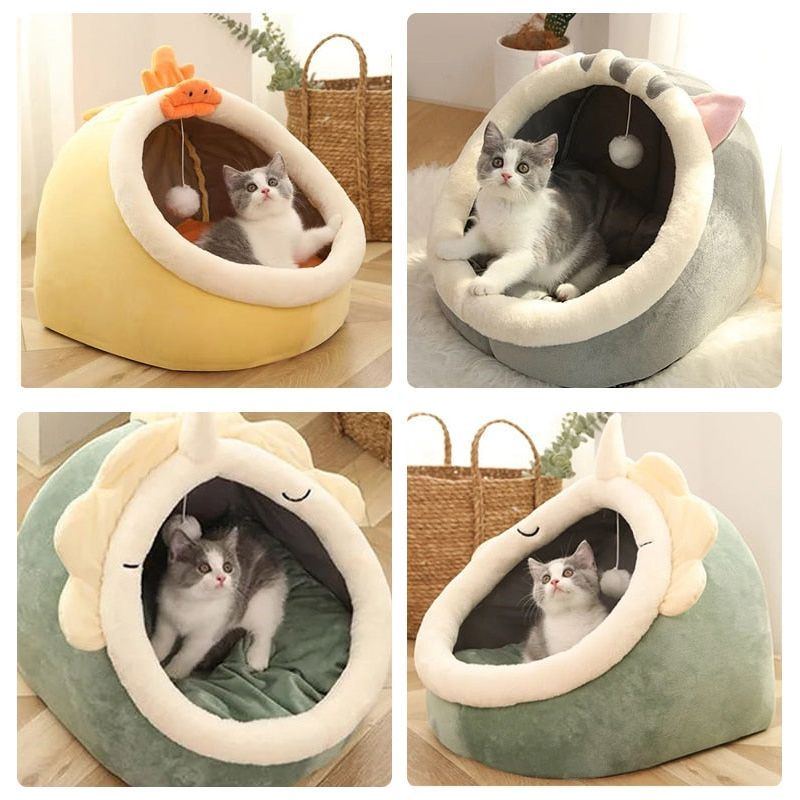 Deep Sleep Cat Bed Warm Pet Basket Cozy Cat House Kitten Lounger Cushion Cat Nesk Tent Very Soft Small Dog Mat Bag Cave Cats Bed - Jointcorp