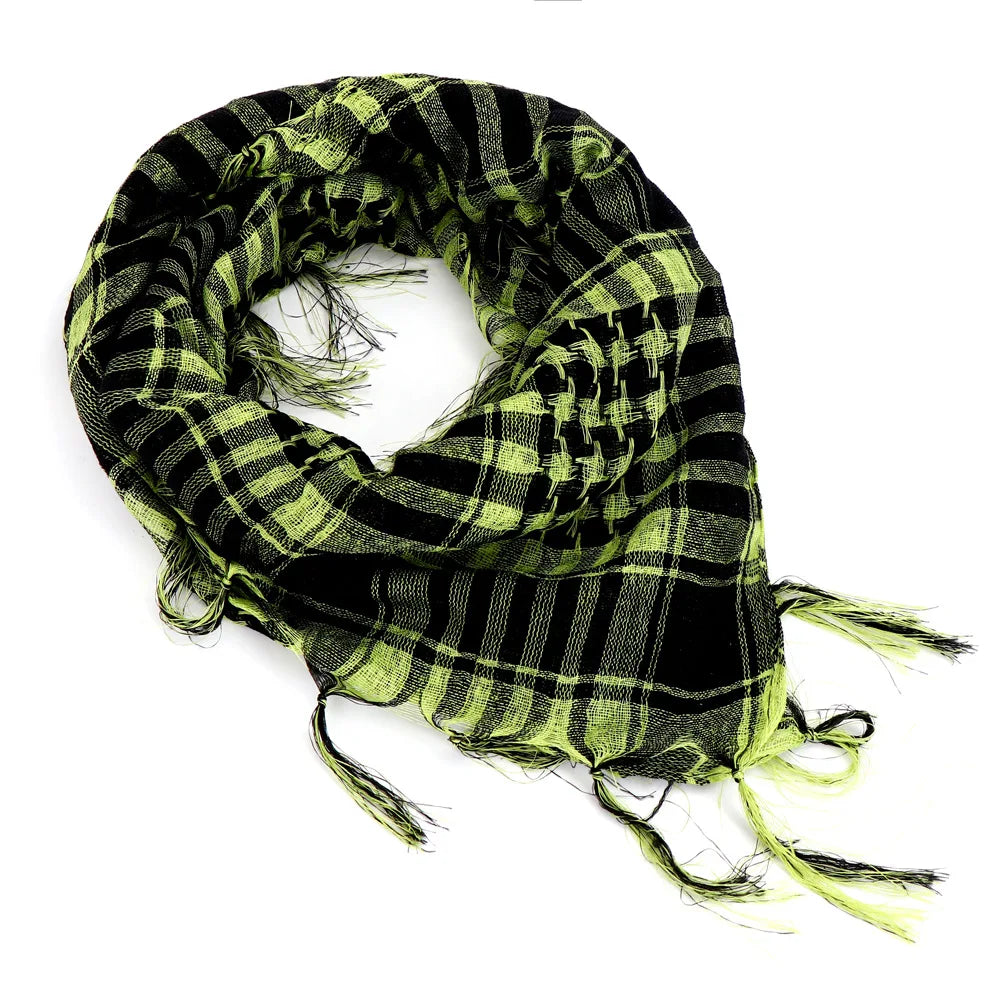 Military Tactical Scarf Camouflage Mesh Neck Scarf KeffIyeh Sniper Face Scarf Veil Shemagh Head Wrap for Outdoor Camping Hunting