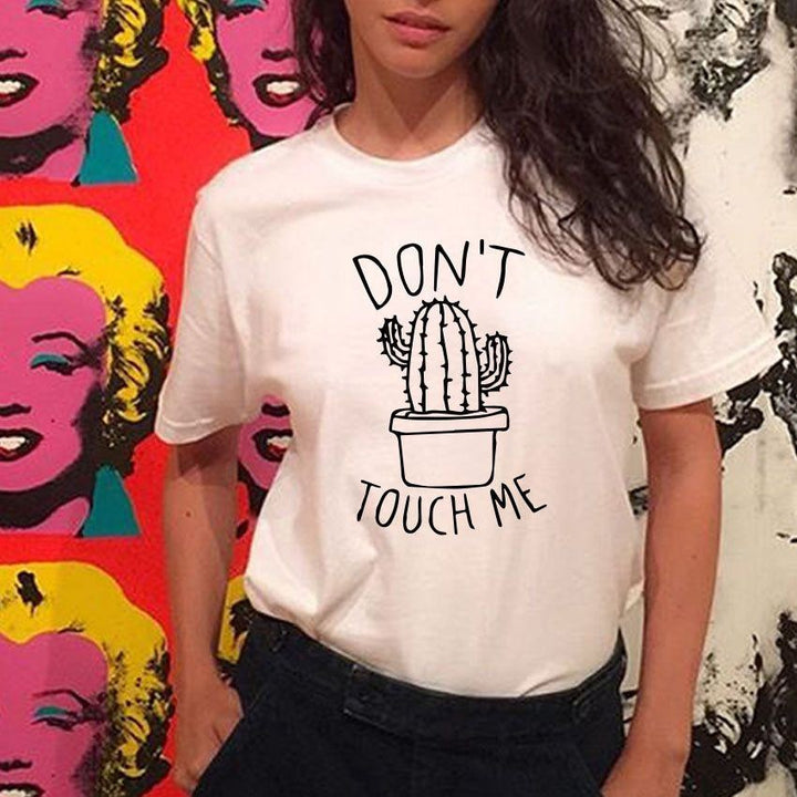 Printed T-Shirt for Women's Cotton Summer Female Top Tee For Lady Girl Funny Round neck T-shirts Hipster Tumblr - Jointcorp