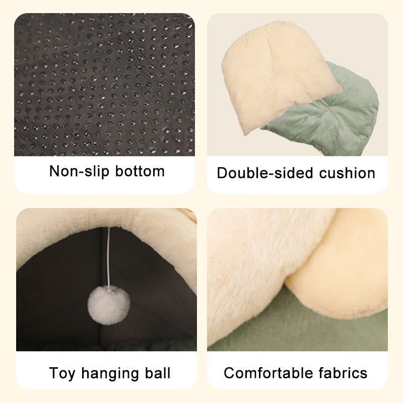 Deep Sleep Cat Bed Warm Pet Basket Cozy Cat House Kitten Lounger Cushion Cat Nesk Tent Very Soft Small Dog Mat Bag Cave Cats Bed - Jointcorp