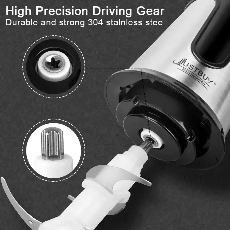 With Spare Knife 500W Stainless Electric  Chopper Meat Grinder Mincer baby Food Processor  2 Speed  2L Capacity