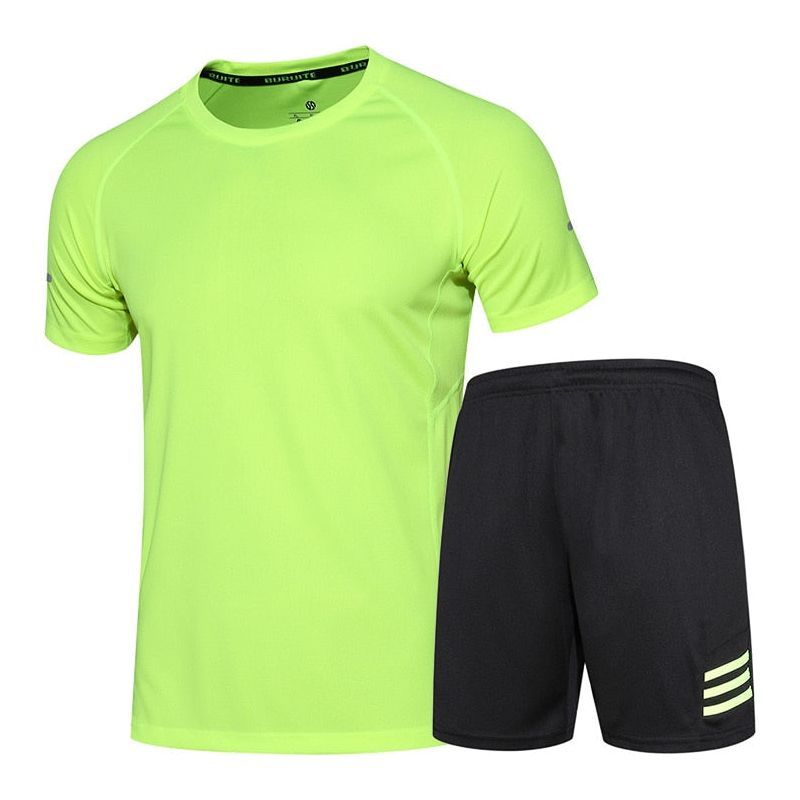 Running T Shirt Sport GYM Tshirt Short Sleeve Football Quick Dry Fitness Sports Set Suits Sportswear - Jointcorp