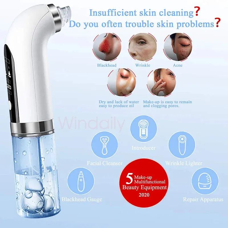 Electric Facial Blackhead Remover Vacuum Pore Cleaner Acne Cleanser Black Spots Removal Face Nose Deep Cleaning tools