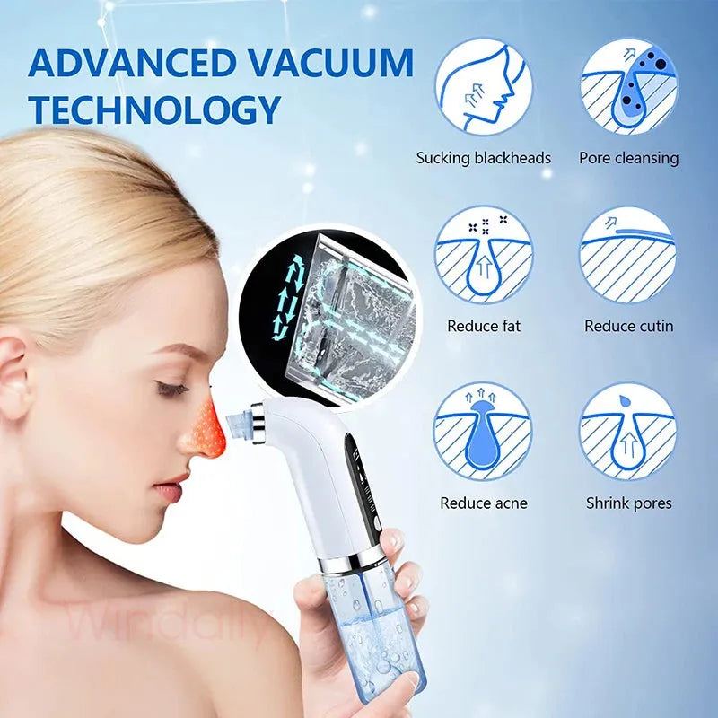 Electric Facial Blackhead Remover Vacuum Pore Cleaner Acne Cleanser Black Spots Removal Face Nose Deep Cleaning tools