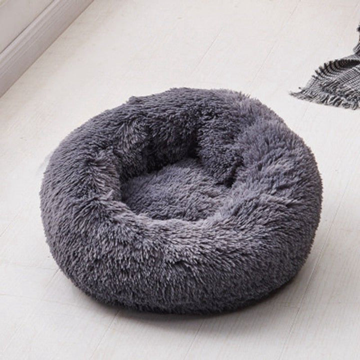 Cat Beds Round Comfy Calming Dog Bed For Cats Soothing Bed Dog Anti Anxiet House For Cat Fleece Marshmallow Cat Bed Cushion - Jointcorp