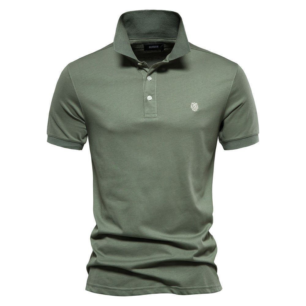 Men's Fashion Casual Cotton Lapel Sports Short Sleeve - Jointcorp